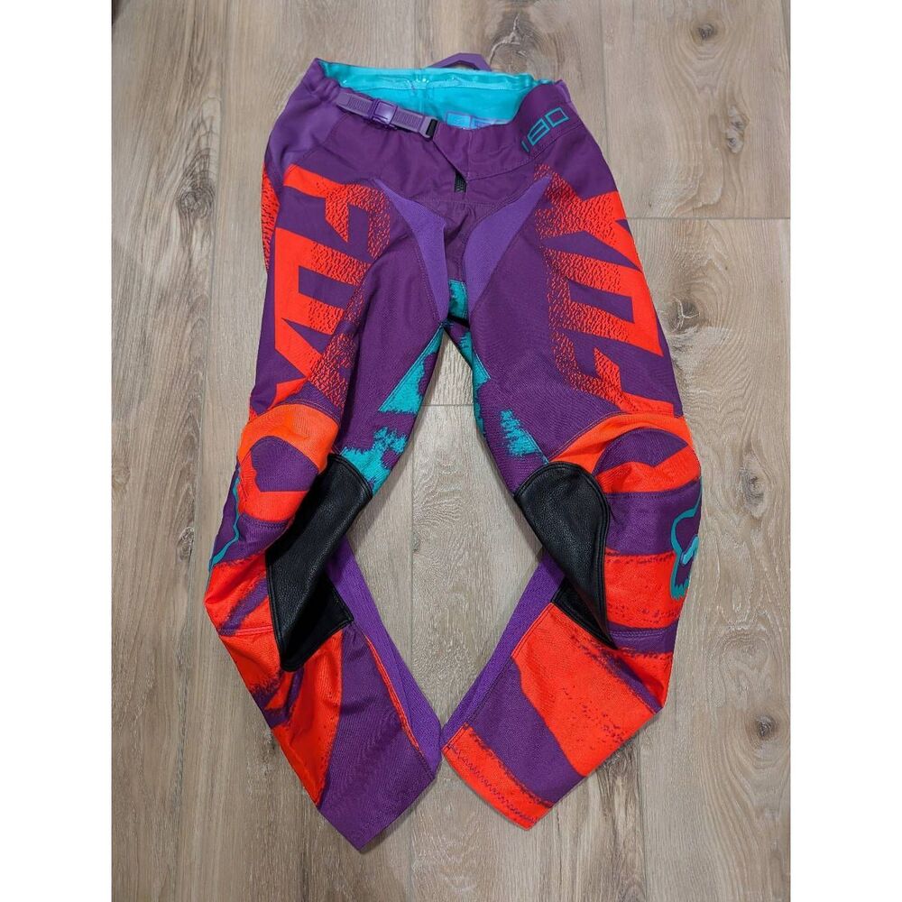 Fox Racing 180 Motocross Pants Women’s 1/2 Purple Orange Y2K Moto Dirt Bike - Picture 2 of 15
